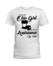 OHIO GIRL IN LOUISIANA Ladies T-Shirt tile