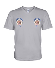 Minnesota Flag - Four Leaf Clover V-Neck T-Shirt tile