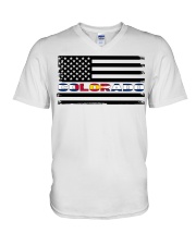 Flag - Colorado V-Neck T-Shirt tile