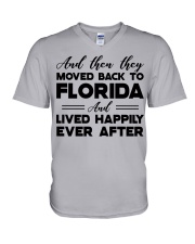 Moved back to Florida V-Neck T-Shirt tile