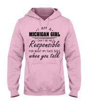 Michigan girl can't be held responsible Hooded Sweatshirt front