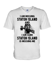 Staten Island Is Missing Me V-Neck T-Shirt tile