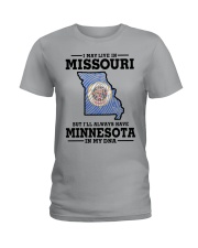 LIVE IN MISSOURI MINNESOTA IN MY DNA Ladies T-Shirt tile