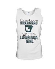 Louisiana Girl Life Took Me To Arkansas Unisex Tank tile