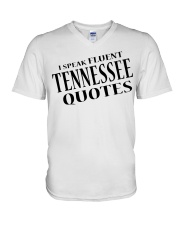 I Speak Fluent Tennessee Quotes V-Neck T-Shirt tile
