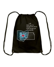 OHIO KANSAS LOVE BRINGS YOU HOME Drawstring Bag tile