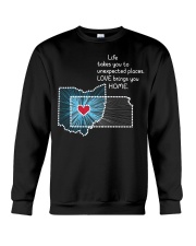 OHIO KANSAS LOVE BRINGS YOU HOME Crewneck Sweatshirt tile