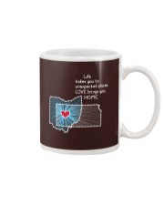OHIO KANSAS LOVE BRINGS YOU HOME Mug tile