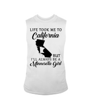 LIFE TOOK ME TO CALIFORNIA BE A MINNESOTA GIRL Sleeveless Tee tile