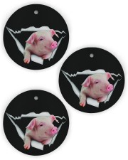 Pig Circle Ornament (Wood tile