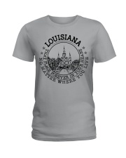 Louisiana that place forever in your heart Ladies T-Shirt tile