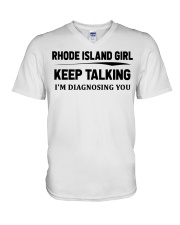 Rhode Island Girl - I'm Diagnosing V-Neck T-Shirt tile