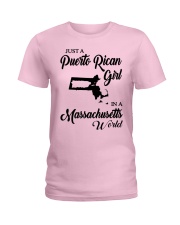 PUERTO RICAN GIRL IN MASSACHUSETTS Ladies T-Shirt front