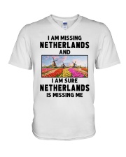 I Am Missing Netherlands V-Neck T-Shirt tile