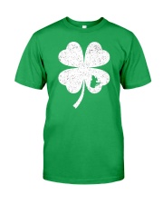 Quebec Map - Four Leaf Clover Classic T-Shirt front