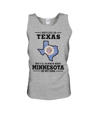 LIVE IN TEXAS MINNESOTA IN MY DNA Unisex Tank tile