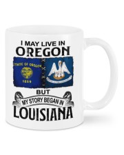 Began In Louisiana - May Live In Oregon Mugs tile