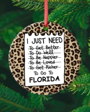 I Just Need To Go To Florida Circle ornament - single (porcelain) custom-circle-ornament-single-porcelain-lifestyle-10