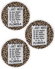 I Just Need To Go To Florida Circle Ornament (Wood tile