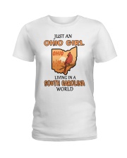 Ohio Girl Living In South Carolina Ladies T-Shirt tile