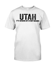Utah - My Story Begins Premium Fit Mens Tee tile