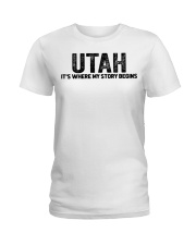 Utah - My Story Begins Ladies T-Shirt tile