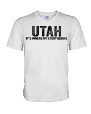 Utah - My Story Begins V-Neck T-Shirt tile