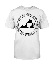 OHIO GIRL LIVING IN VIRGINIA Classic T-Shirt tile