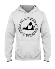 OHIO GIRL LIVING IN VIRGINIA Hooded Sweatshirt tile