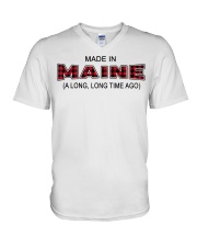 Made In Maine A Long Long Time Ago V-Neck T-Shirt tile
