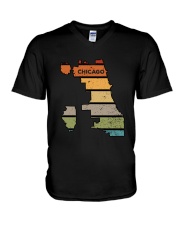Retro Chicago V-Neck T-Shirt tile