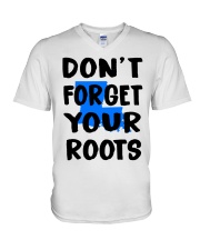 Louisiana Map Don't Forget Your Roots V-Neck T-Shirt tile