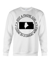 MAINE GIRL LIVING IN KANSAS Crewneck Sweatshirt tile
