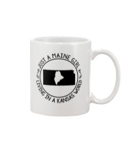 MAINE GIRL LIVING IN KANSAS Mug tile