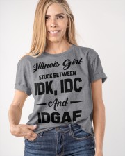 Illinois Girl - IDK IDC IDGAF Classic T-Shirt apparel-classic-tshirt-lifestyle-front-100