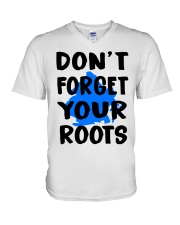 Brooklyn Map Don't Forget Your Roots V-Neck T-Shirt tile