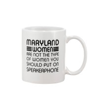 Should put on speakerphone not Maryland women Mug tile