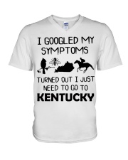 Googled my symptoms need to go to Kentucky V-Neck T-Shirt tile