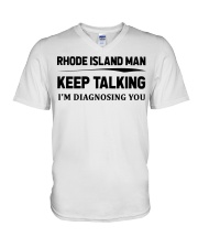 Rhode Island Man - I'm Diagnosing V-Neck T-Shirt tile