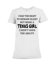 Texas girl didn't have the ability Premium Fit Ladies Tee tile