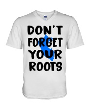 Peru Map Don't Forget Your Roots V-Neck T-Shirt tile
