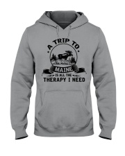 A trip to Maine is therapy Hooded Sweatshirt tile