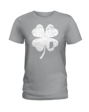 Indiana Map - Four Leaf Clover Ladies T-Shirt tile