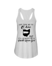 LIFE TOOK ME TO OHIO BE A PUERTO RICAN GIRL Ladies Flowy Tank tile