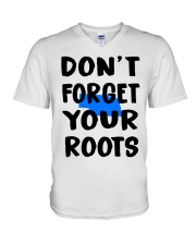 Nebraska Map Don't Forget Your Roots V-Neck T-Shirt tile