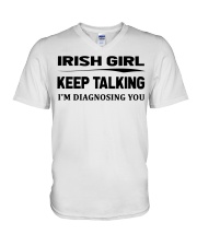 Irish Girl - I'm Diagnosing V-Neck T-Shirt tile