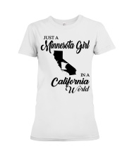 MINNESOTA GIRL IN CALIFORNIA Premium Fit Ladies Tee tile