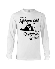 MICHIGAN GIRL IN VIRGINIA Long Sleeve Tee tile