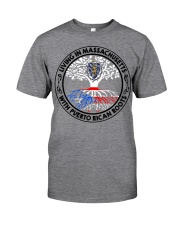 LIVING IN MASSACHUSETTS WITH PUERTO RICAN ROOTS Classic T-Shirt front