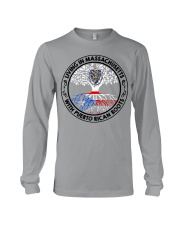 LIVING IN MASSACHUSETTS WITH PUERTO RICAN ROOTS Long Sleeve Tee tile